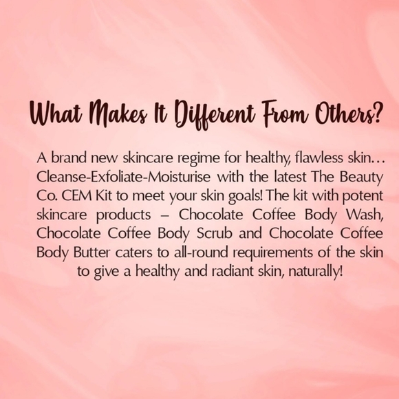 NEW The Beauty Co. Choc. & Coffee Body Wash, Body Scrub & Body Butter Gift Set - Picture 8 of 12